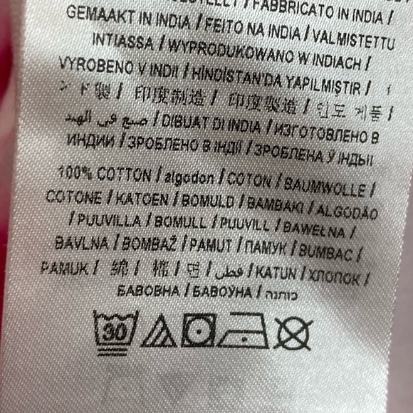 GUESS Stripe Pink & White Tie-Dyed Logo T-Shirt - Picture 11 of 11